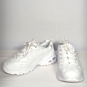 NEW Skechers Women's D'Lites Biggest Fan Sneakers Sz 10 white